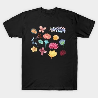 Colorful Soft Flower Set T-Shirt